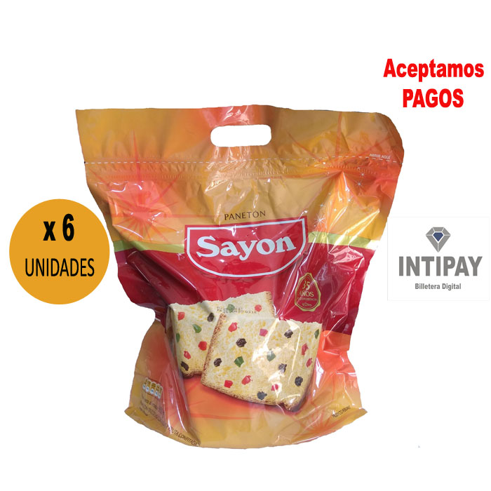 Paneton Sayon en Bolsa x 6 Unid